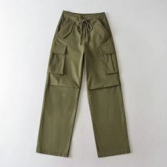 2Pcs Vintage Casual Workwear Womens Pants