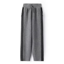 Autumn And Winter New Cashmere Casual Straight Pants