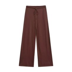 2Pcs Womens Retro Fashion Straight Leg Pants