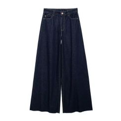 2Pcs New Versatile Wide Leg Comfortable Casual Denim Trousers