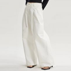 8Pcs Womens High Waisted Cotton Wide Leg Pants